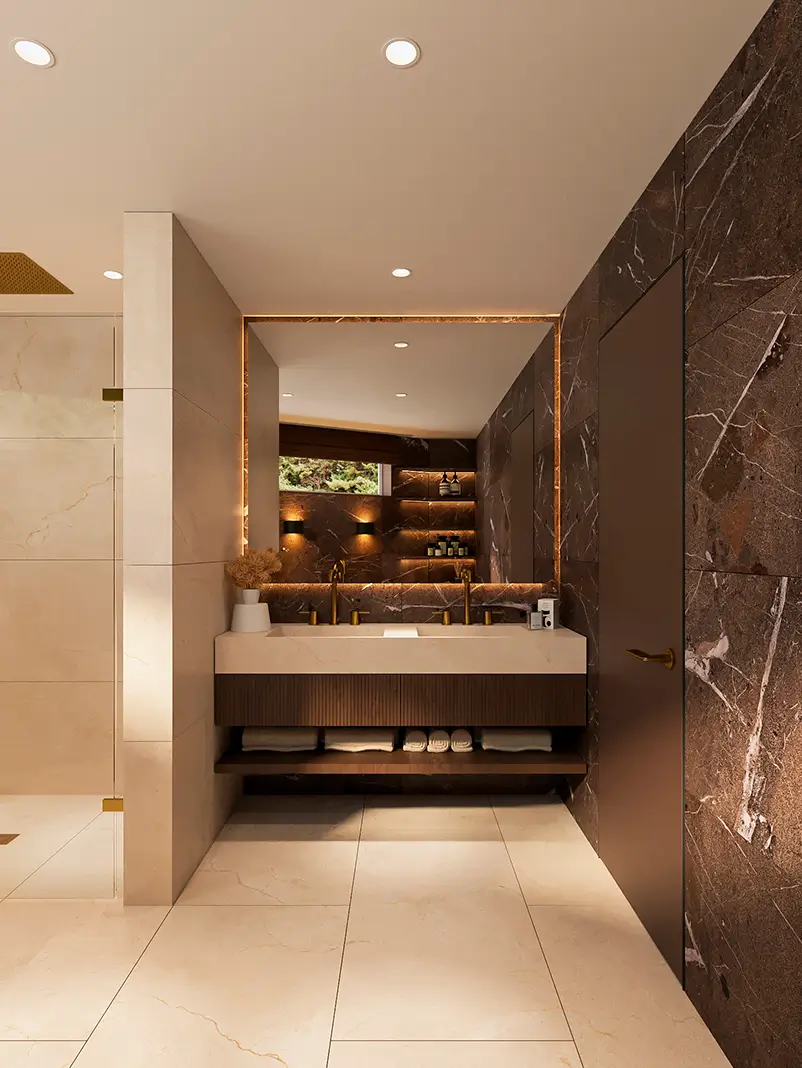 Kirkland condo design – bathroom render